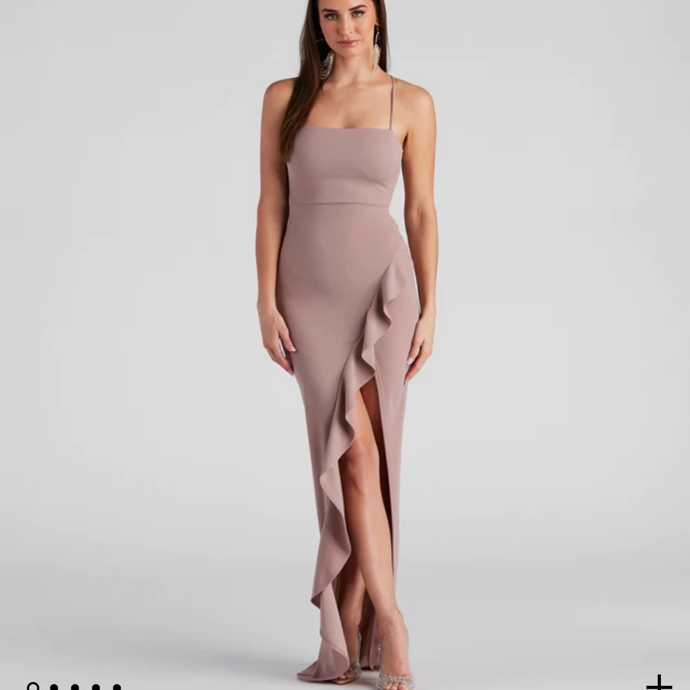 Lavender Sleeveless High Slit Formal Dress